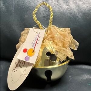 Disney Gold Ornament with Ribbon